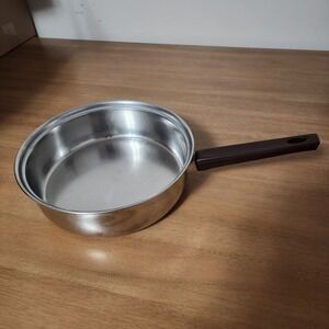 Vintage Sears Stainless Heavy Bottom Skillet  Made In Belgium